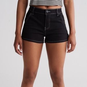 NWT Flying Angel Black Carpenter High Rise Denim Shorts Juniors Size 9/29